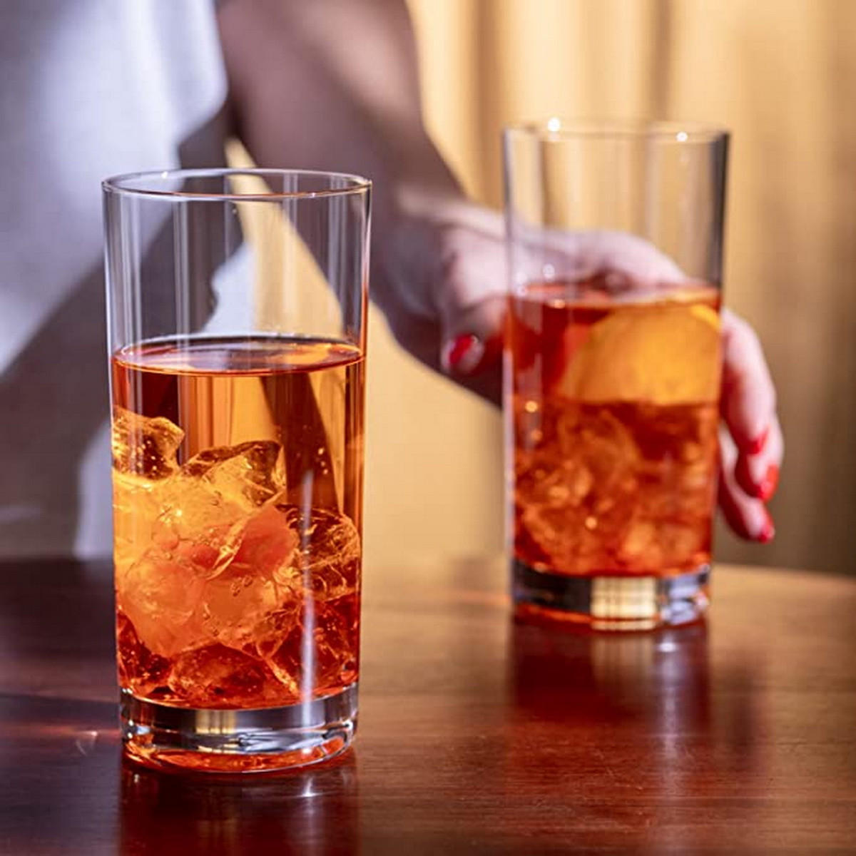 LONGDRINKGLÄSER BLENDED, 6ER-SET, 350 ML - Transparent, Glas (0.35L) - Krosno Glass