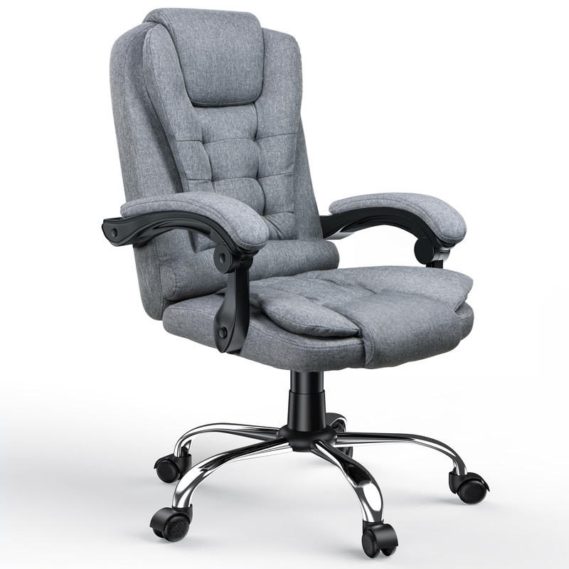 DREHSTUHL mit hoher Rückenlehne, PU-Leder, drehbar - Grau, Leder (52/115/52cm) - Kaket