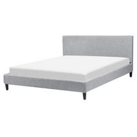 POLSTERBETT 160/200 cm Hellgrau Fitou - Hellgrau, Textil (160/200cm) - Beliani