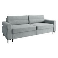 SCHLAFSOFA Berne - Hellgrau/Schwarz, Holz/Kunststoff (238/92/95cm) - MIRJAN24