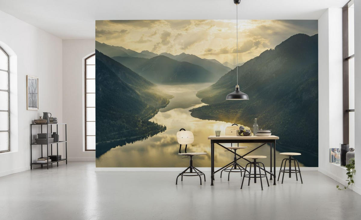 FOTOTAPETE Landschaft 400 x 250 cm - Grau, Papier (400/250cm) - Sanders & Sanders