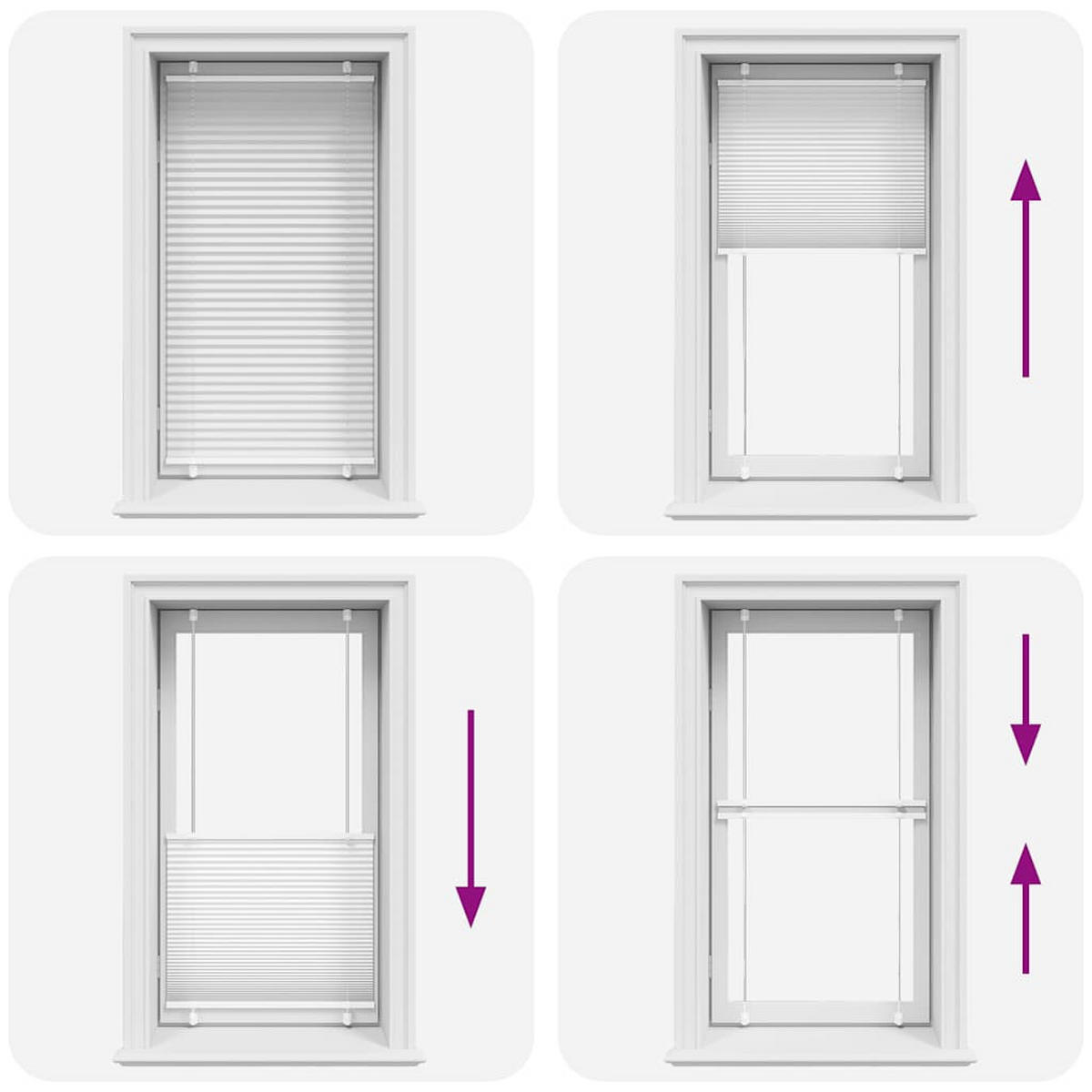 PLISSEE 75/100 cm Stoffbreite 74,4 cm aus Polyester Weiß - Weiß, Textil (75/100cm) - vidaXL