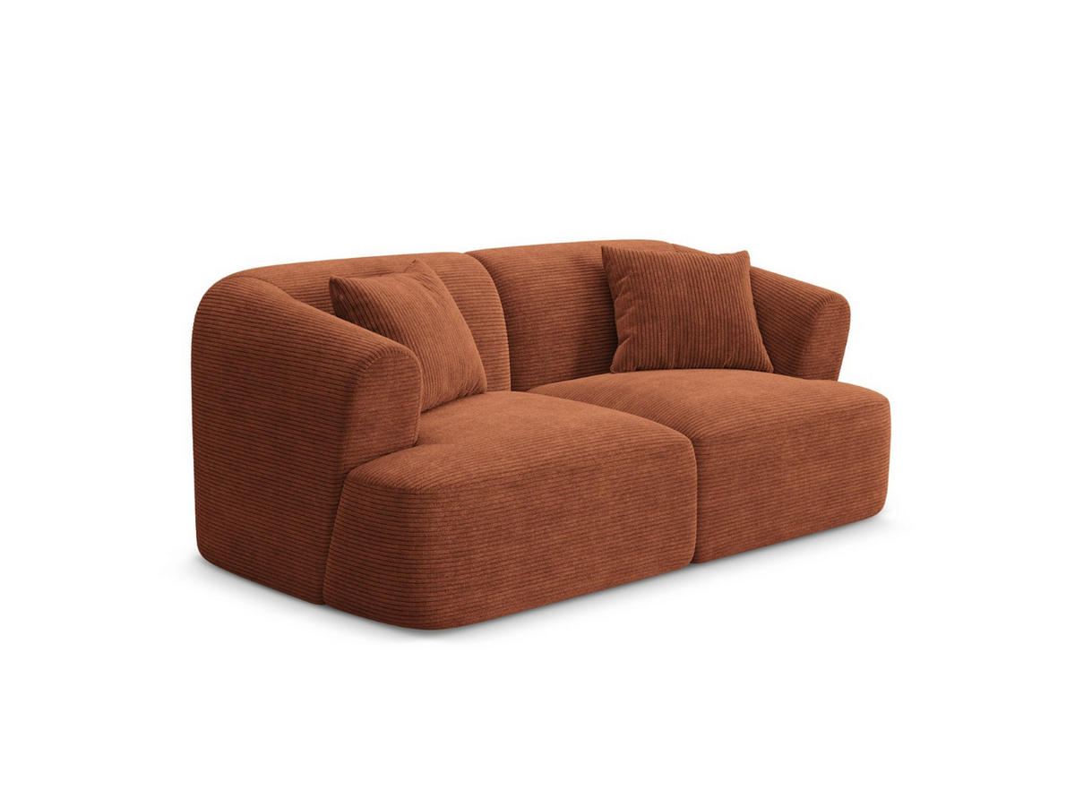 MODULARES-SOFA Campi aus Cord terrakotta 2 Sitzplätze - Terracotta, Textil (90/70/180cm) - Cosmopolitan Design