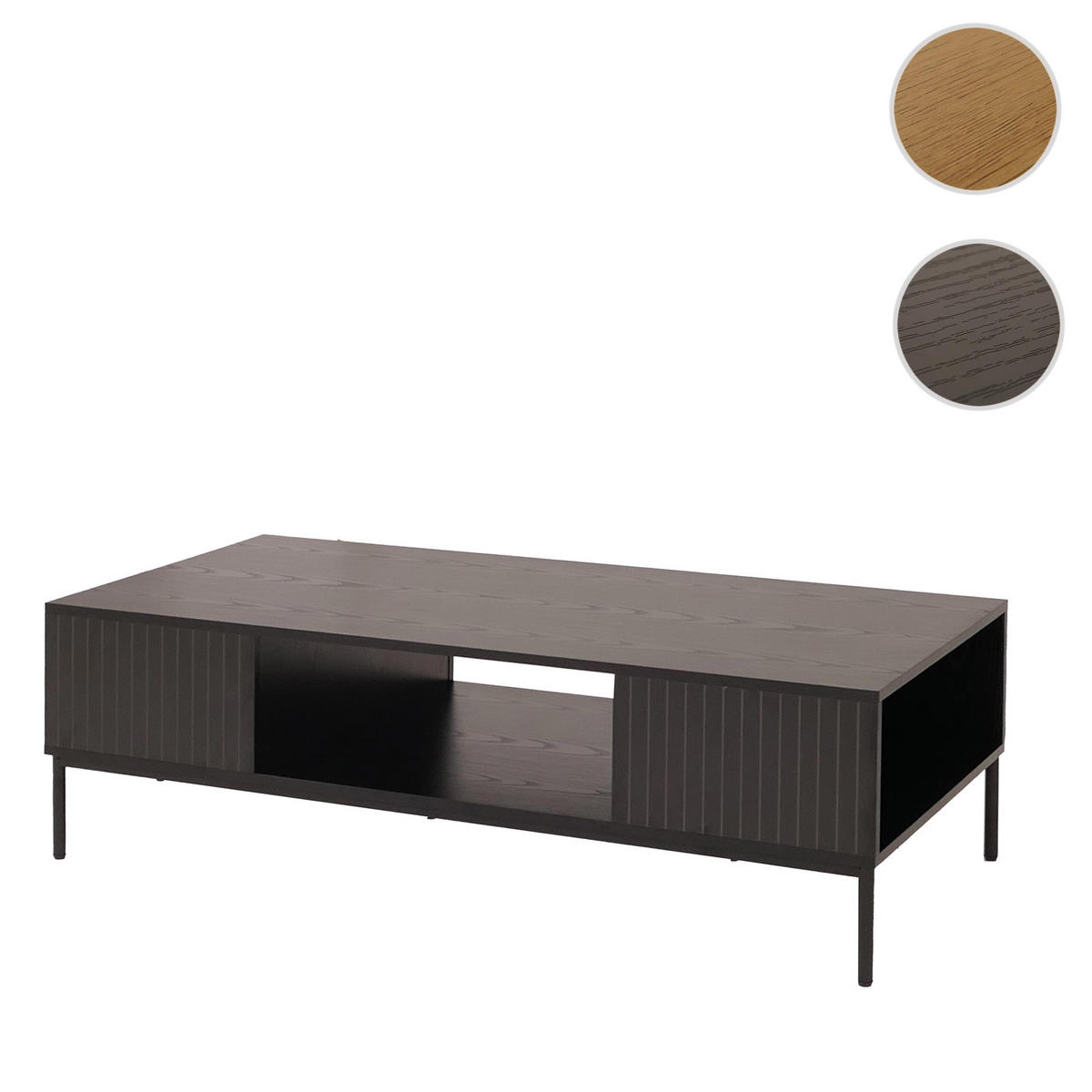 COUCHTISCH rechteck Schwarz - Schwarz, Holz (60/120/39cm) - MCW