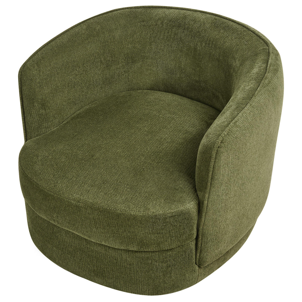DREHSESSEL Stoff Grün Andalen - Grün, Textil (85/74/79cm) - Beliani