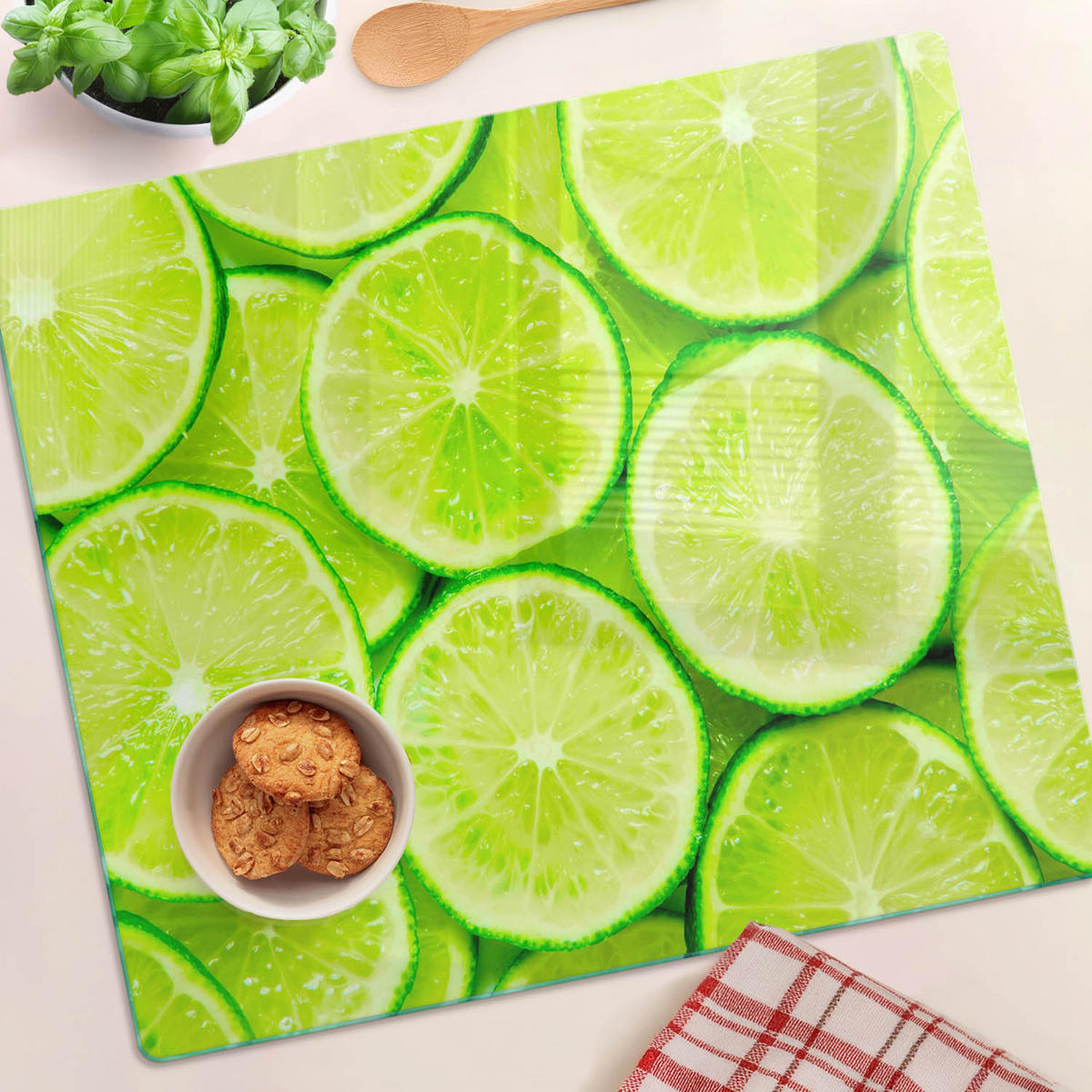 GLASPLATTE 60x52 cm Limes - Grün, Glas (60/0.4/52cm) - TULUP