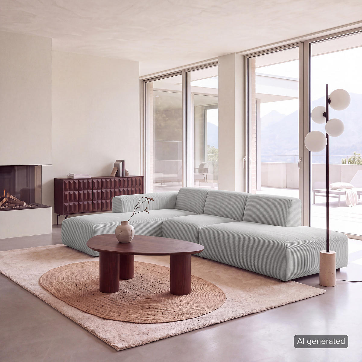 ECKSOFA mit Chaiselongue - Schwarz/Grau, Kunststoff/Textil (290/173cm) - home24