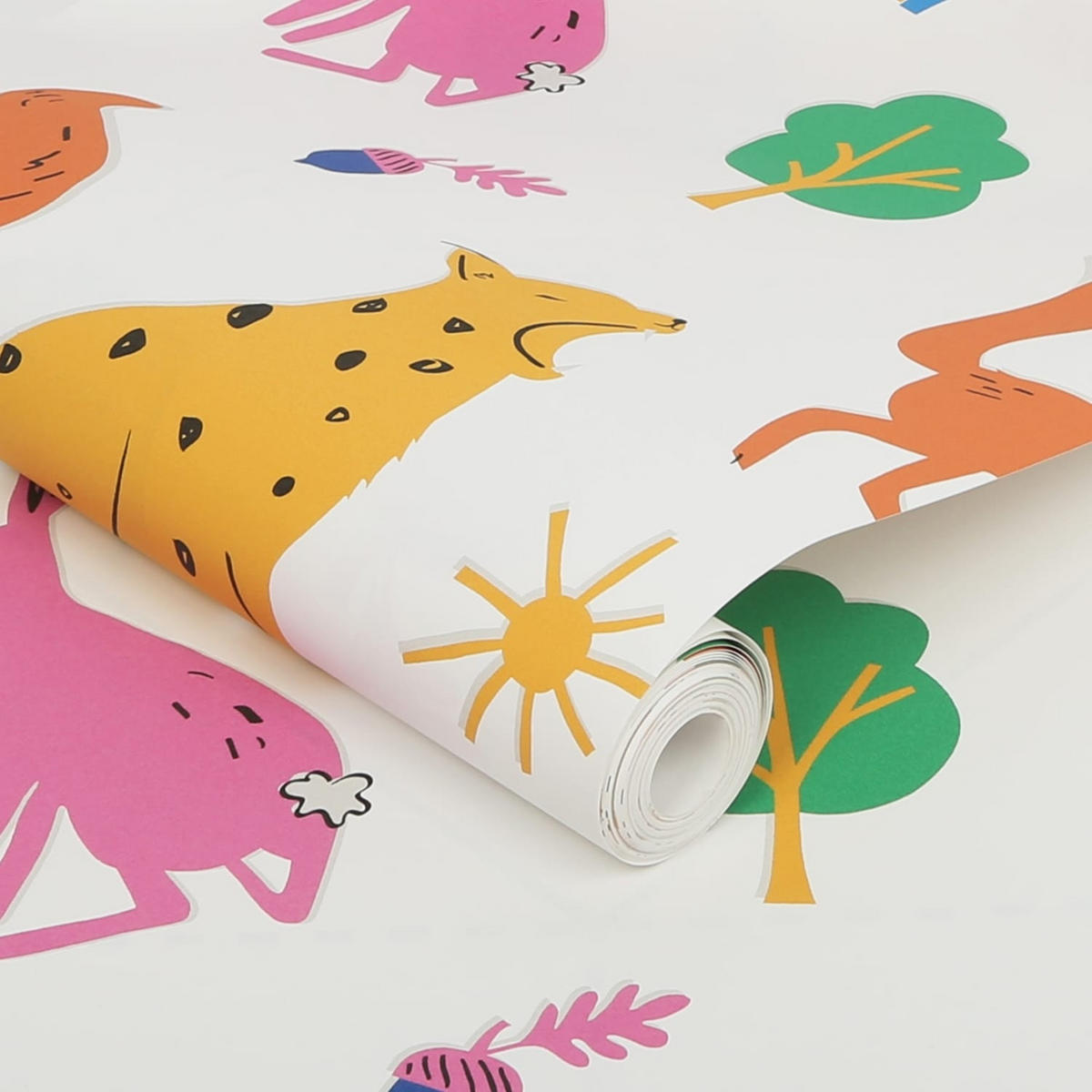 VLIESTAPETE - Tierfreunde Regenbogenn - Multicolor, Papier/Kunststoff (52/1000cm) - Joules