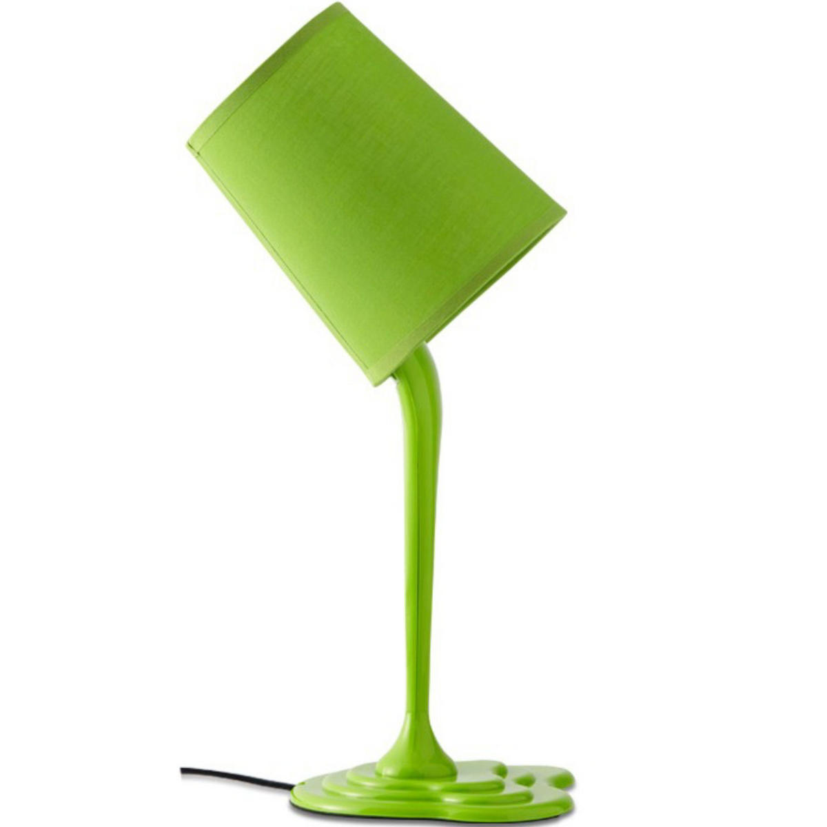 TISCHLAMPE EKLES, Grün - Grün, Kunststoff/Textil (18/18/38cm) - KONSIMO®