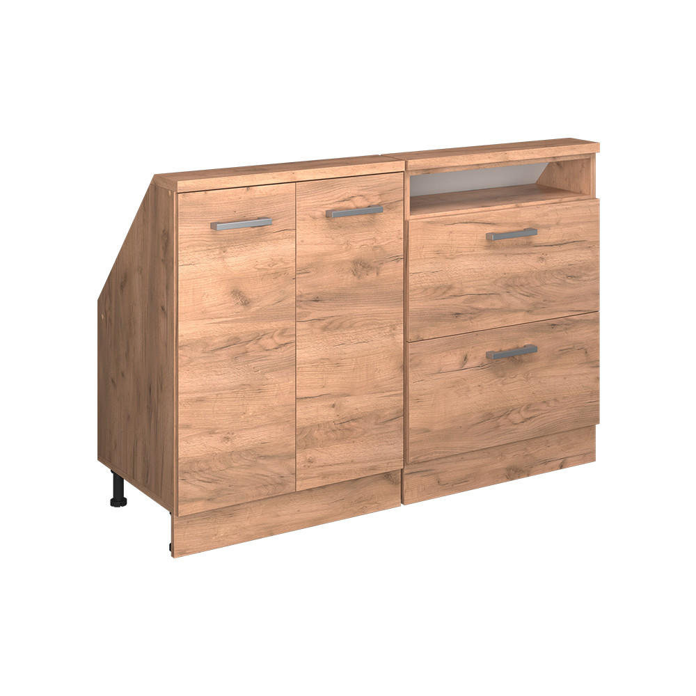 Vicco SADA SKŘÍNÍ PRO ŠIKMOU STŘECHU Rion Zlatý mocný dub 120 x 81.6 cm Sada 2 kusů