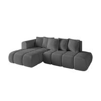 ECKSOFA Ottomane Links CLOUD-L-v1 289x180x40 Grau Bouclé - Grau, Holzwerkstoff/Kunststoff (180/289cm) - ALTDECOR