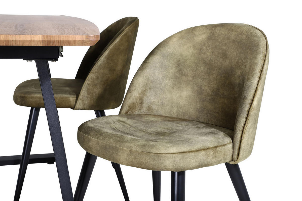 TISCHGRUPPE Grün - Grau, Holzwerkstoff (85/75/160cm) - ebuy24