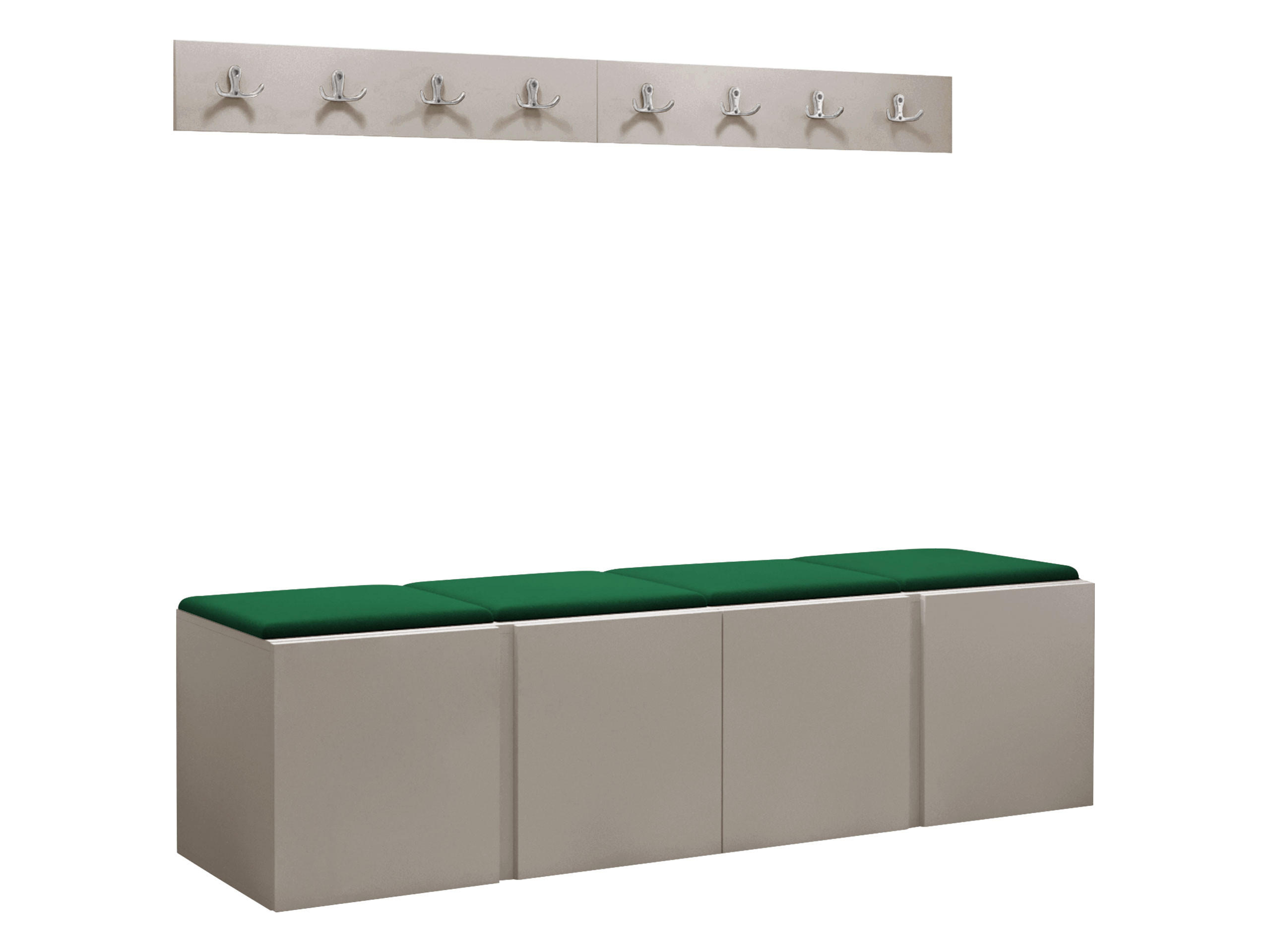 GARDEROBEN-SET Orion VII - Kaschmir/Grün, Holzwerkstoff/Kunststoff (168/42/46cm) - MIRJAN24