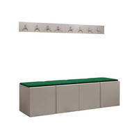 GARDEROBEN-SET Orion VII - Kaschmir/Grün, Holzwerkstoff/Kunststoff (168/42/46cm) - MIRJAN24