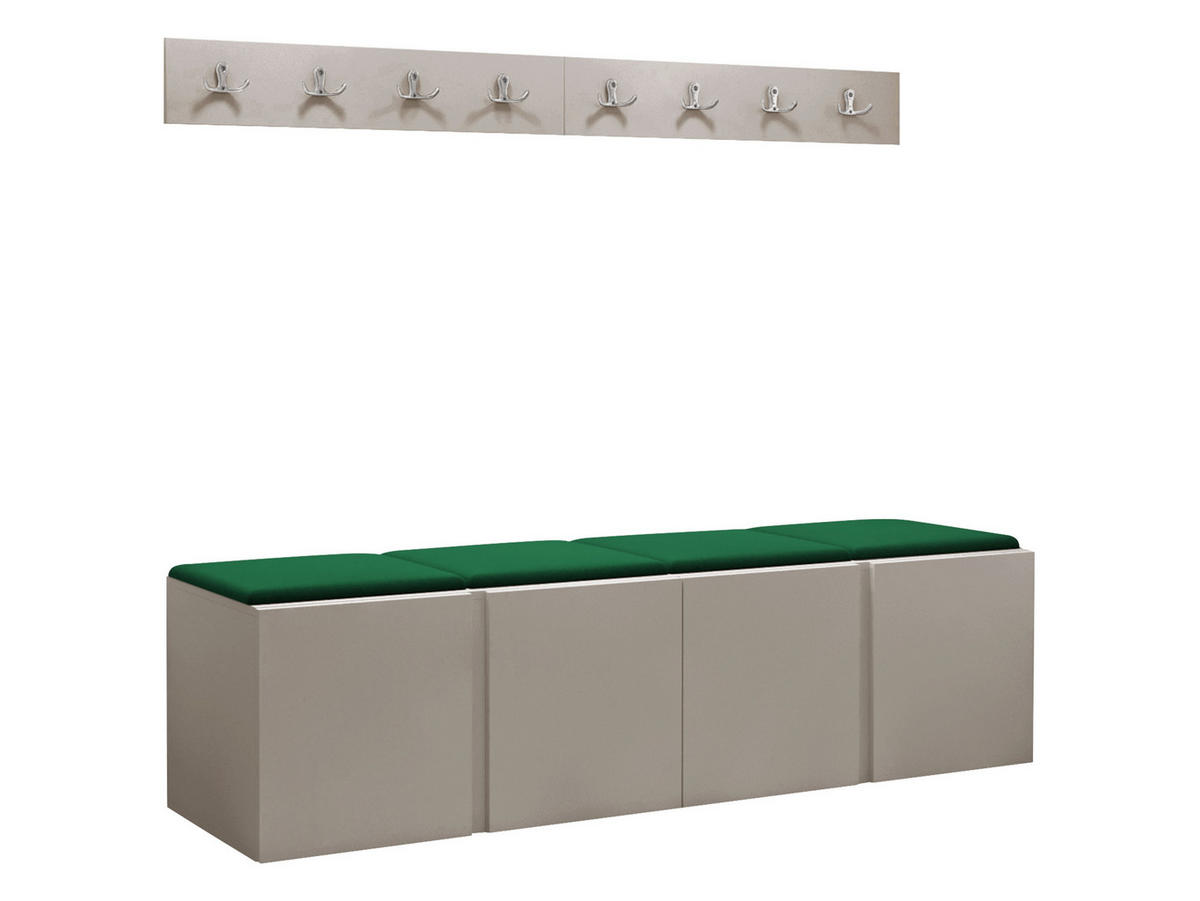 GARDEROBEN-SET Orion VII - Kaschmir/Grün, Holzwerkstoff/Kunststoff (168/42/46cm) - MIRJAN24