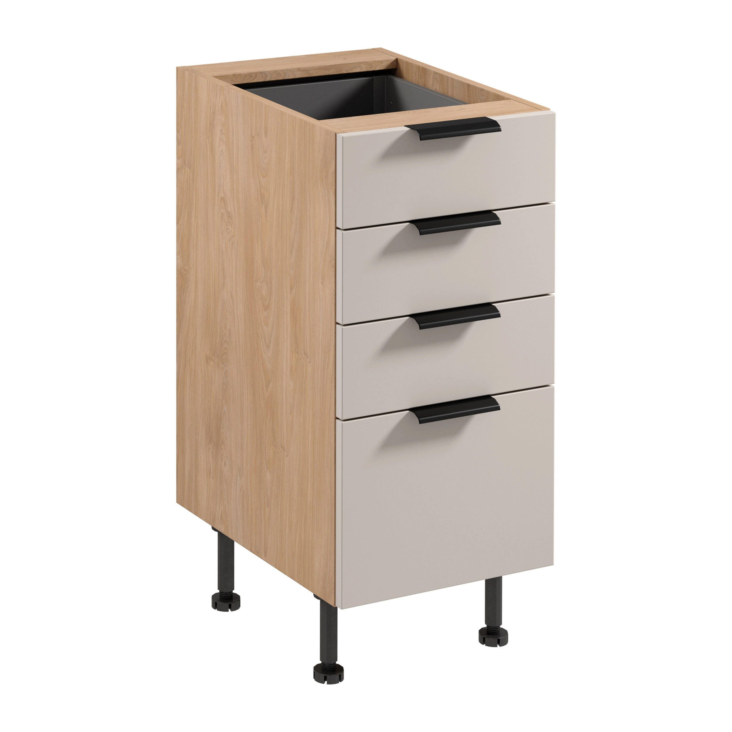 Royal24_Markt Unterschrank Sonoma Eiche, Beige 40x87x52 cm