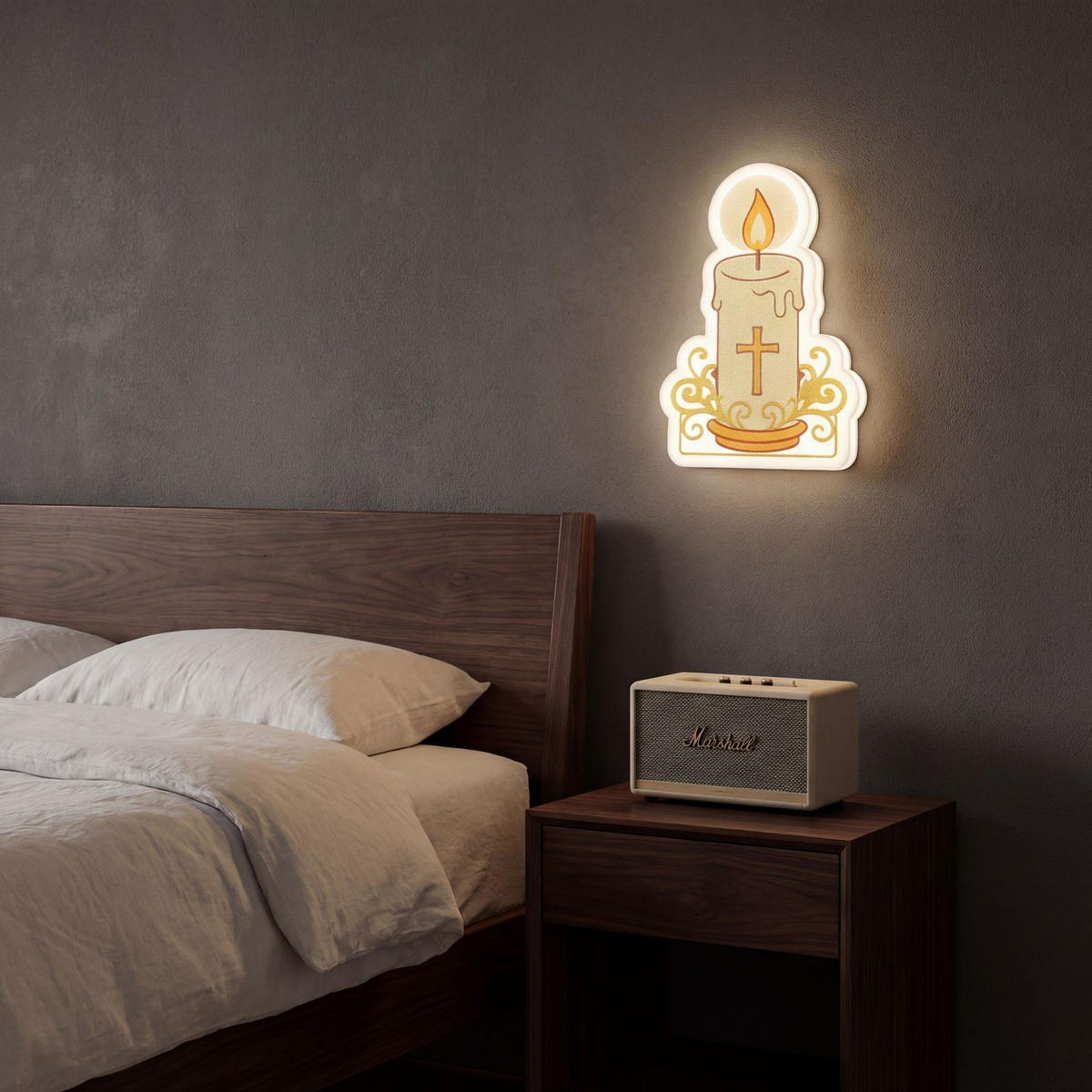 LED-WANDLEUCHTE 20.6/13.3/3.8 cm - Gelb, Kunststoff (13.3/3.8/20.6cm) - Authentics