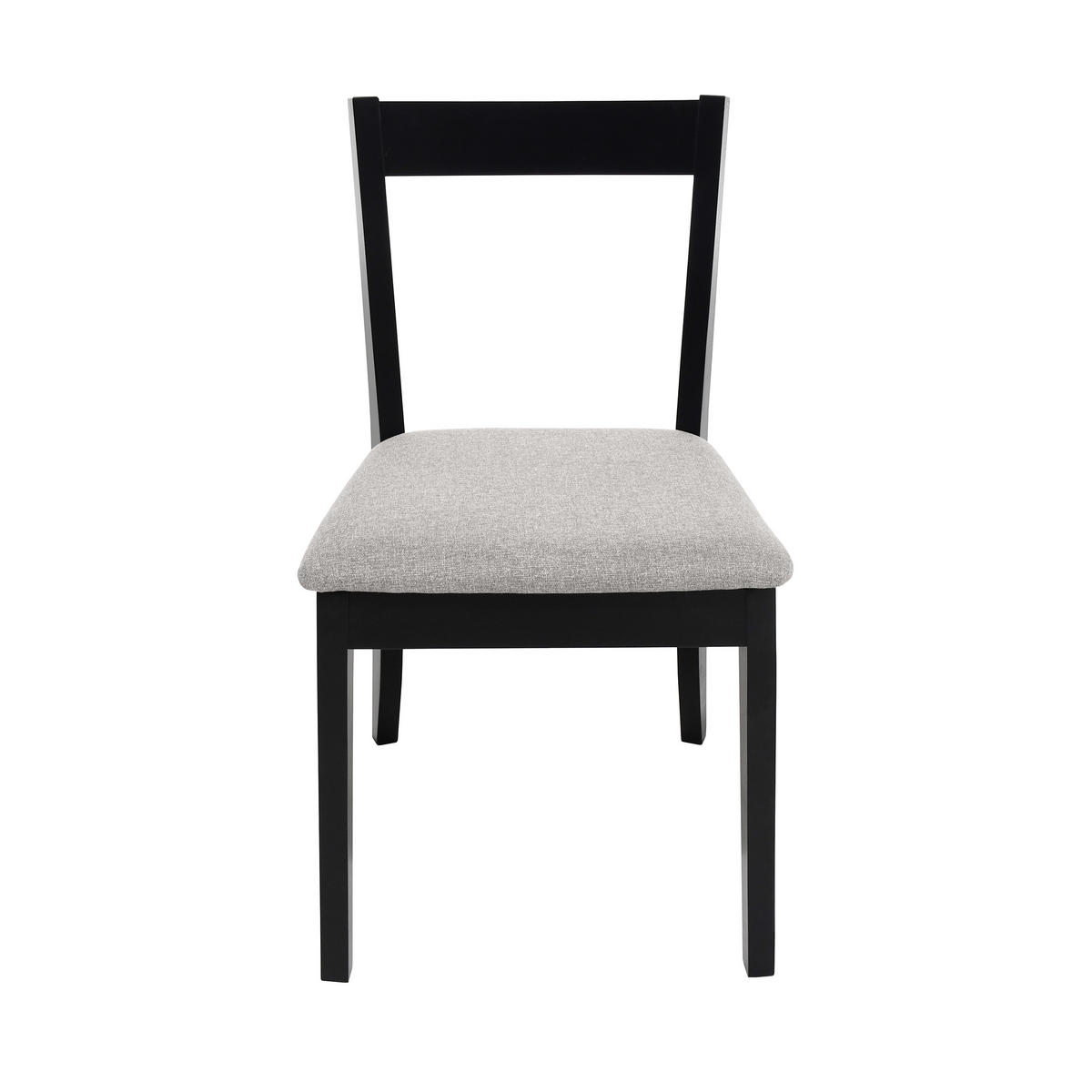 STUHL Moden mit schwarzen Holzbeinen, Polsterstuhl, Hellgrau - Hellgrau/Schwarz, Holz (45/84/45cm) - Beautysofa
