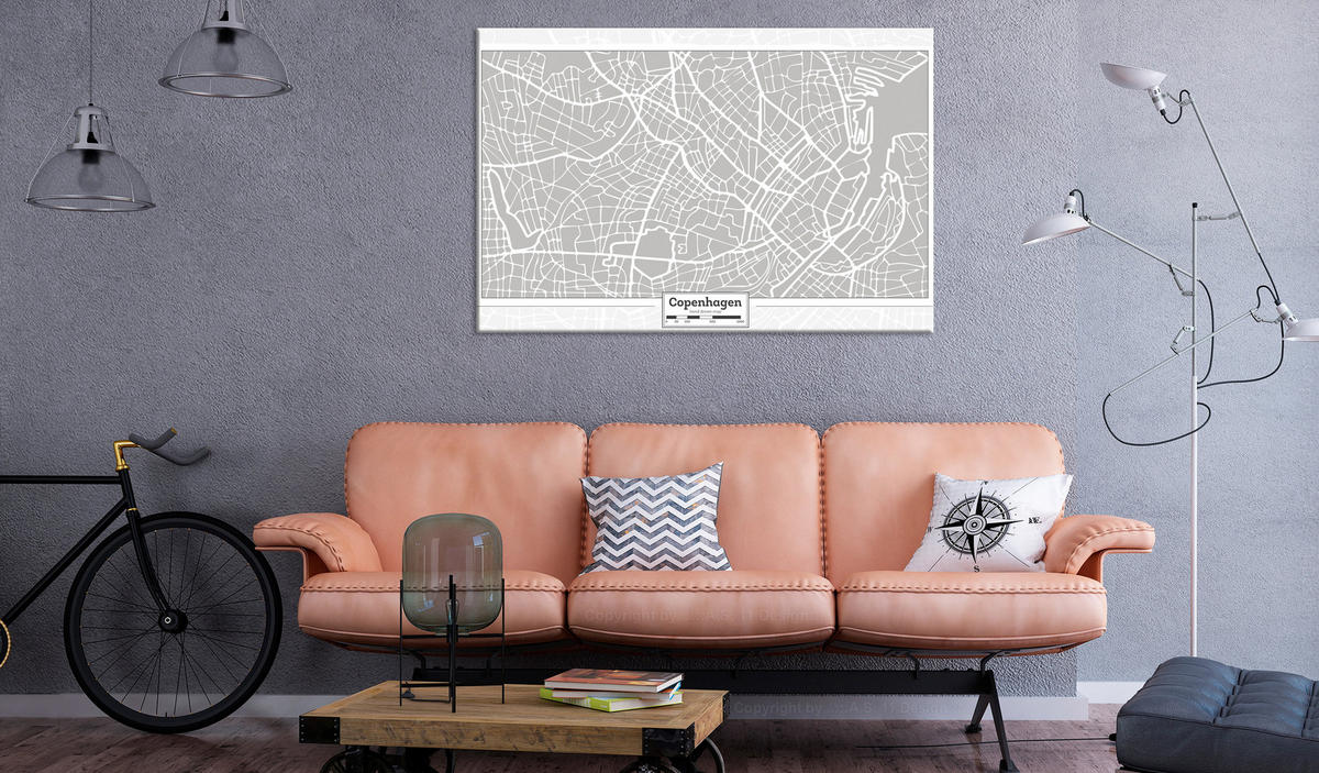 PINNWANDBILDER Schwarz-Weiß 60/40 cm - Schwarz, Naturmaterialien/Textil (60/40cm) - KUNSTLOFT