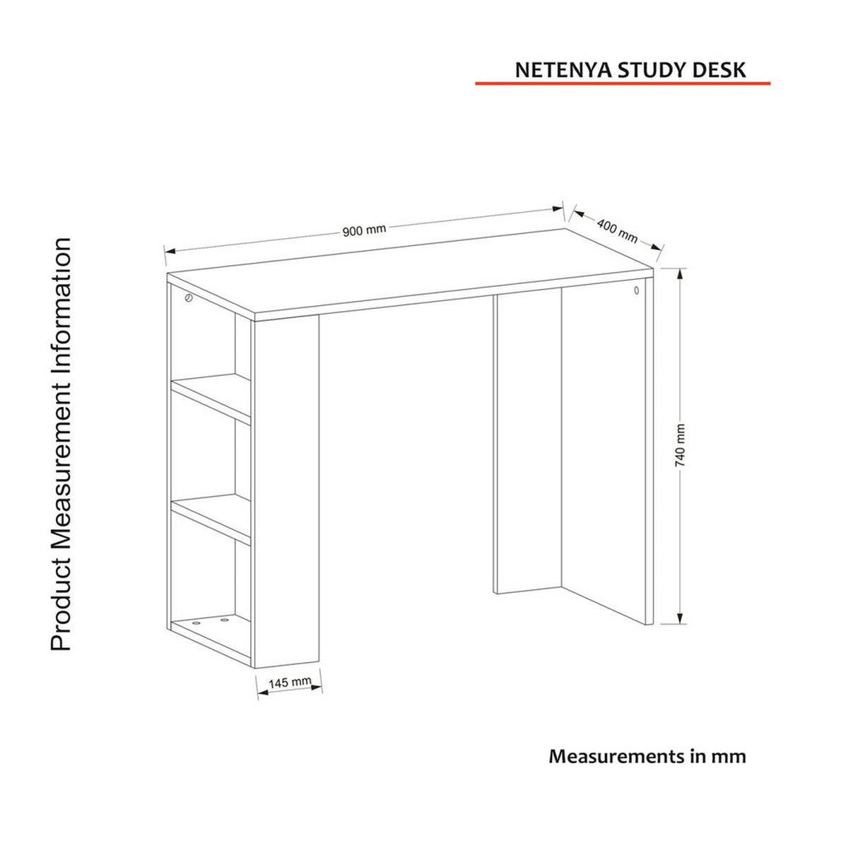 SCHREIBTISCH Netenya Weißs - Weiß, Holzwerkstoff (40/90/74cm) - moebel17