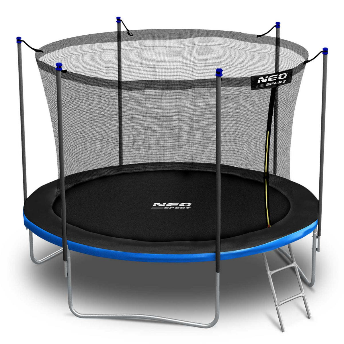 GARTENTRAMPOLIN 10 ft/312 cm mit Innengitter und Leiter - Blau, Metall (312/312cm)