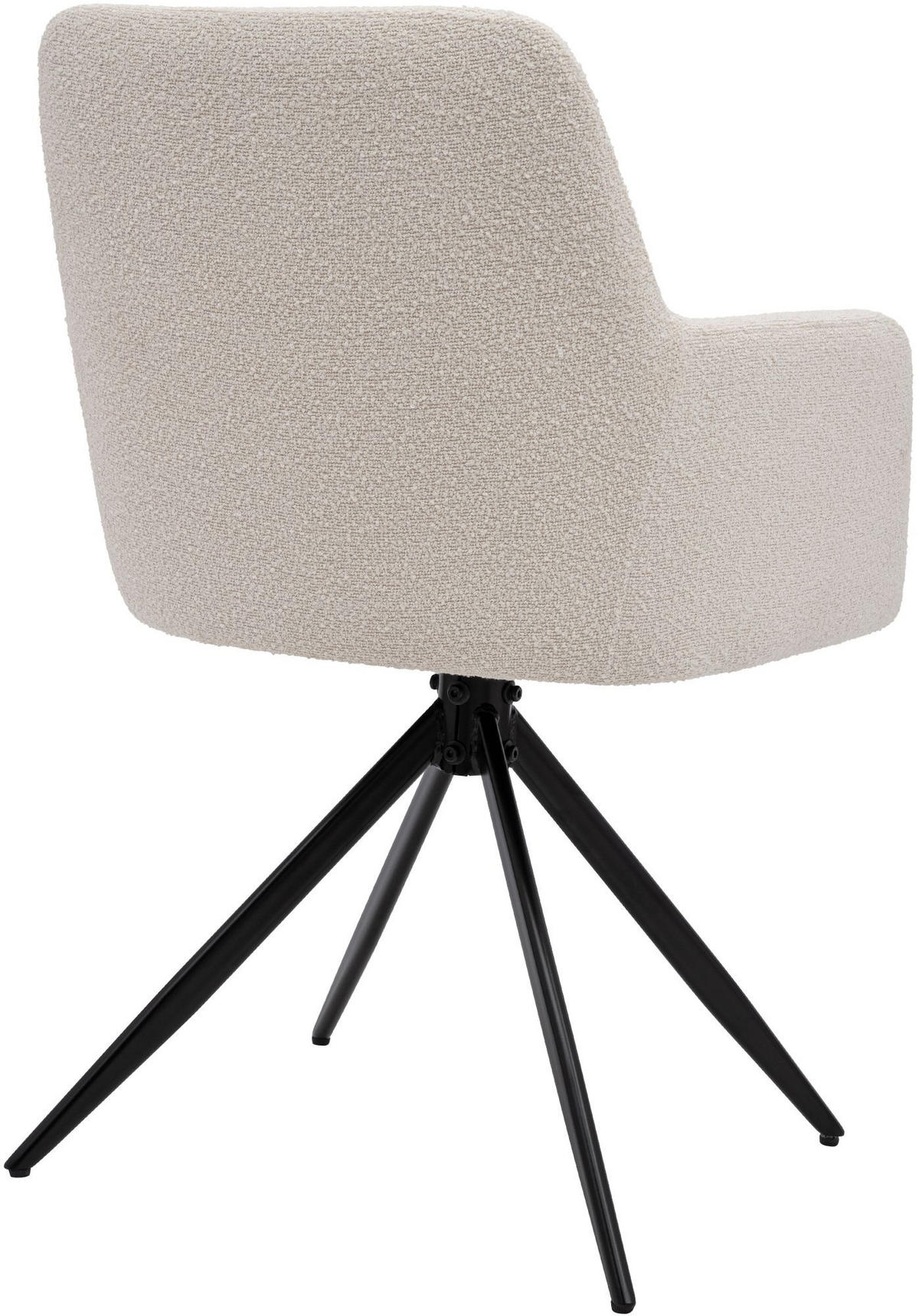 ESSZIMMERSTUHL Stoff Creme - Creme/Schwarz, Textil/Metall (56/82/58cm) - CLP