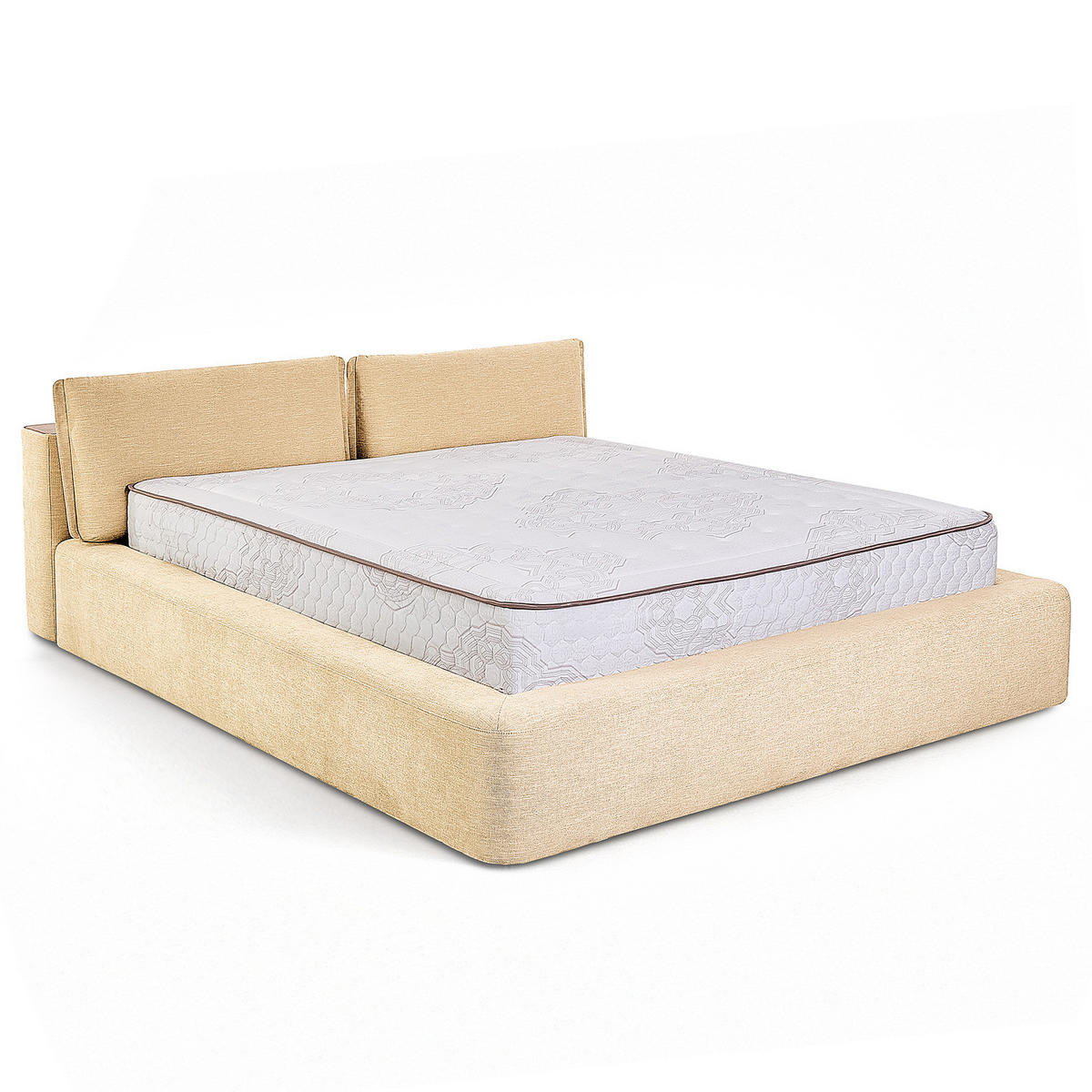 POLSTERBETT - Creme, Textil (140/200cm) - home24