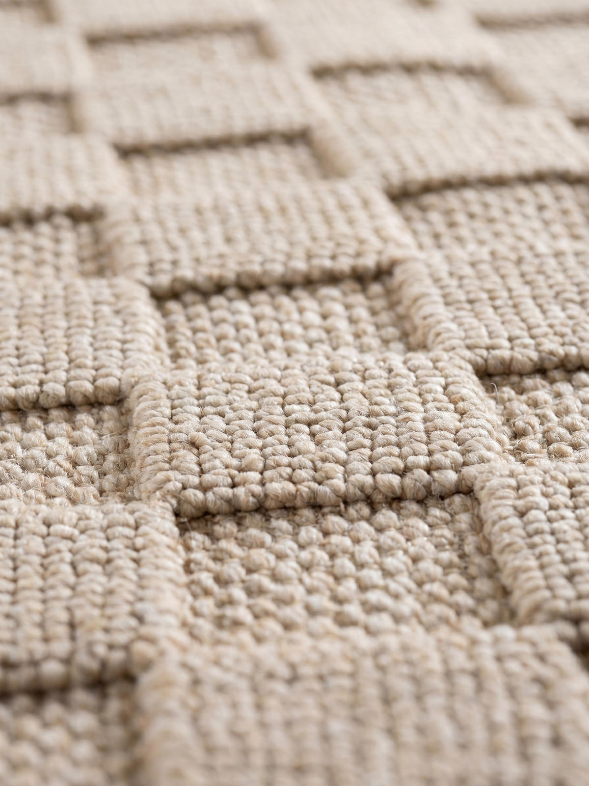TEPPICH Flachgewebe LANGAU in Beige, mit Schachbrettmuster, 80 x 250 cm - Beige, Textil (80/250cm) - KADIMA DESIGN