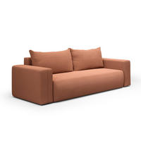 SOFA Bliss 3 Sitzplätze Kupfer - Orange, Holz (252/72/97cm) - Petits-meubles