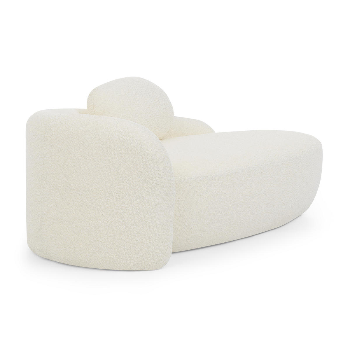 ECKSOFA 170/96/62 cm Beige Teddy mit Kissen - Beige, Textil (170/96cm) - Oxeza