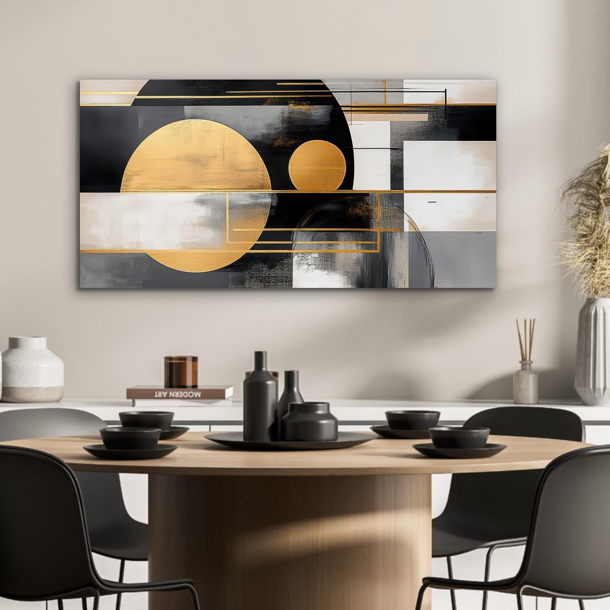 KOVOVÝ OBRAZ Abstraktné - Zlato - Striebro - Tvary - Estetické - Moderné 80x40 cm - zlatá, kov (80/40cm) - MuchoWow