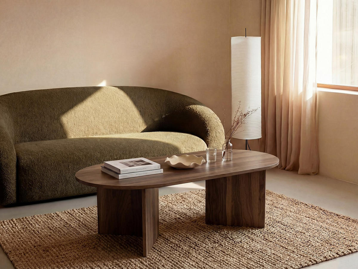 COUCHTISCH - 120 cm x 60 cm - holz - naturfarben dunkel Topania - Dunkelbraun, Holz (60/120/39.6cm) - Vente-Unique