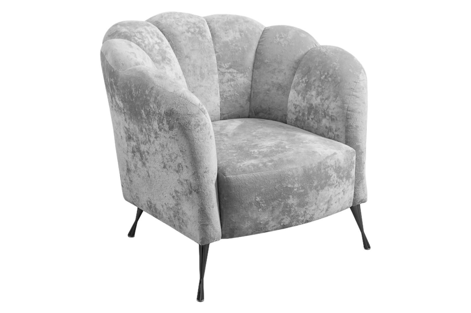 POLSTERSESSEL Adria mit Metallfüßen - Schwarz/Grau, Holzwerkstoff/Textil (87/78/83cm) - Ravio