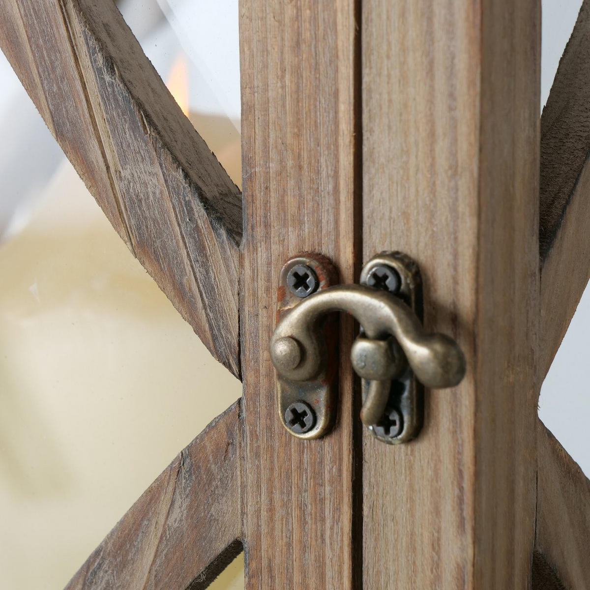HOLZLATERNE groß Karol - Braun, Holz (28/75/28cm) - Boltze Home