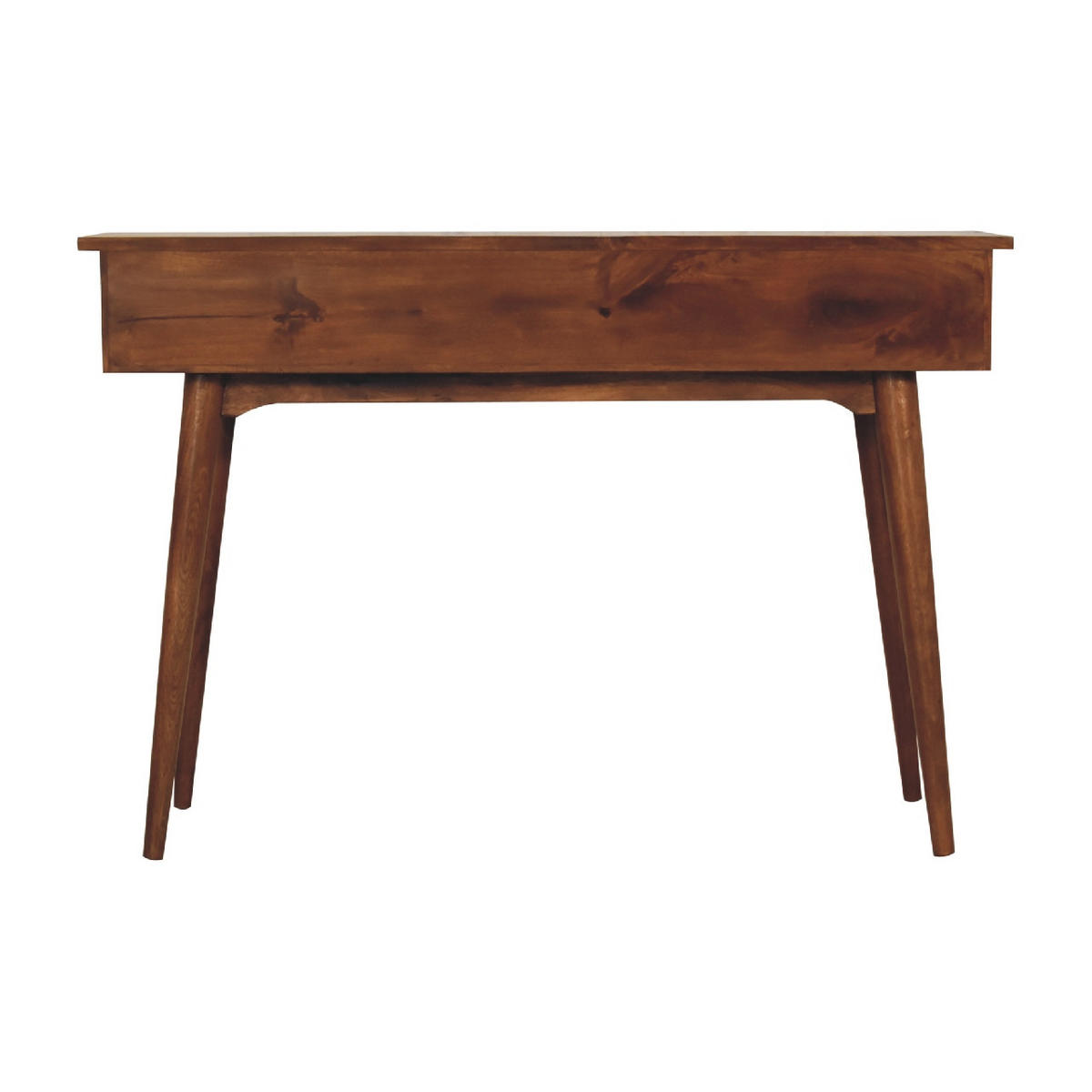 KONSOLENTISCH mit Kastanienholz-Finish - Dunkelbraun/Messingfarben, Mangoholz/Holz (40/115/78cm) - Artisan Furniture