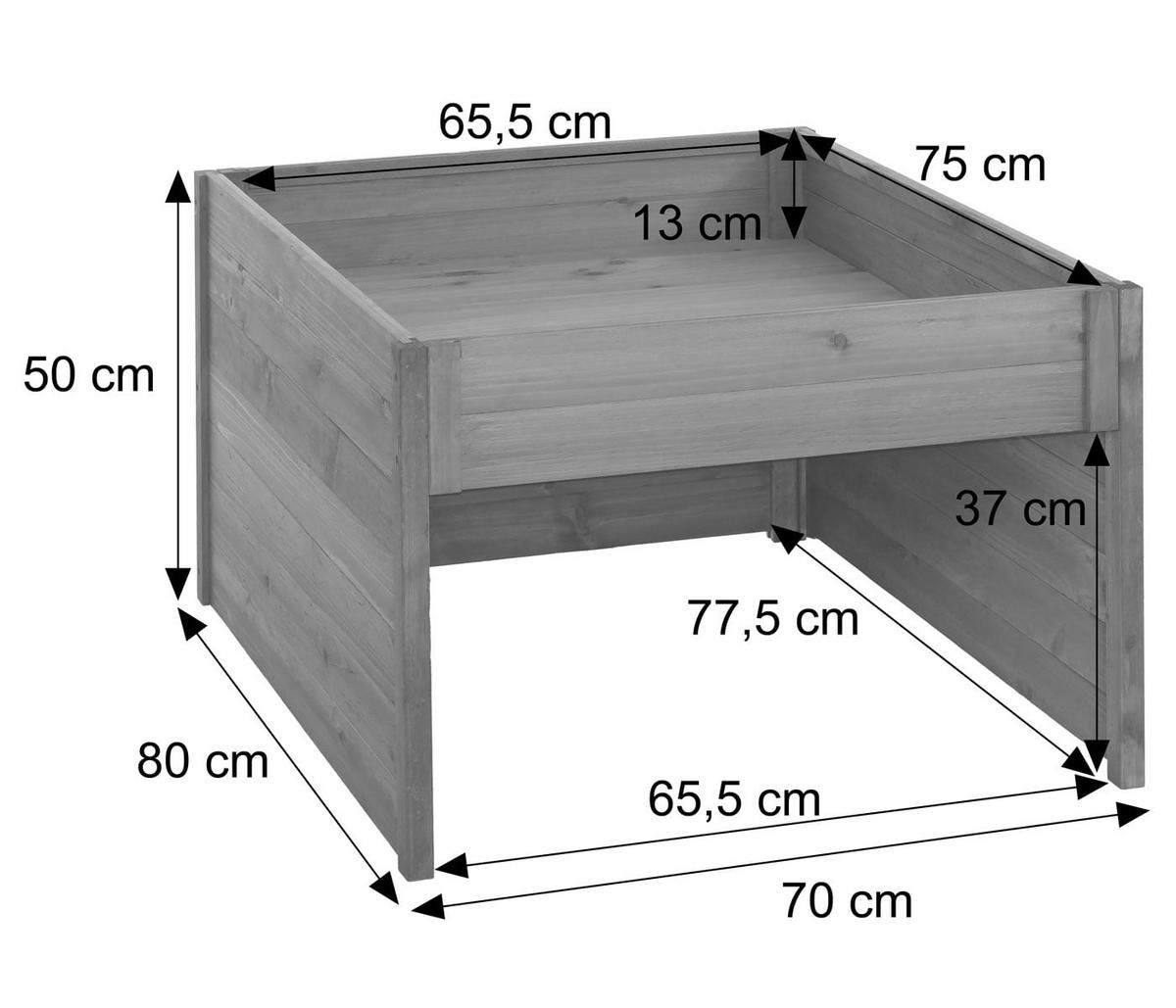 GARÁŽ PRO SEKACÍ ROBOTY Světle hnědá - světle hnědá, dřevo (70/50/80cm) - MCW