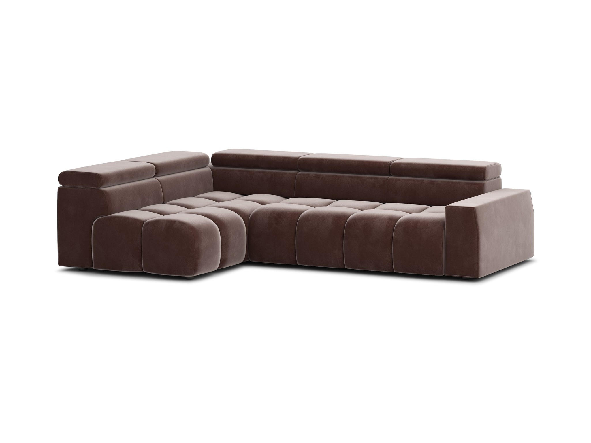 ECKSOFA Darcy - Braun, Holzwerkstoff/Textil (305/210cm) - Fun Möbel