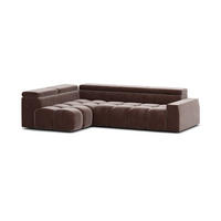 ECKSOFA Darcy - Braun, Holzwerkstoff/Textil (305/210cm) - Fun Möbel