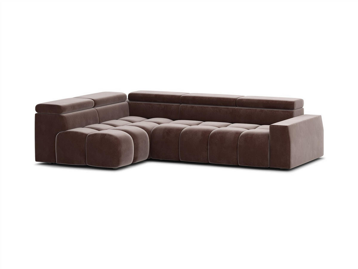 ECKSOFA Darcy - Braun, Holzwerkstoff/Textil (305/210cm) - Fun Möbel