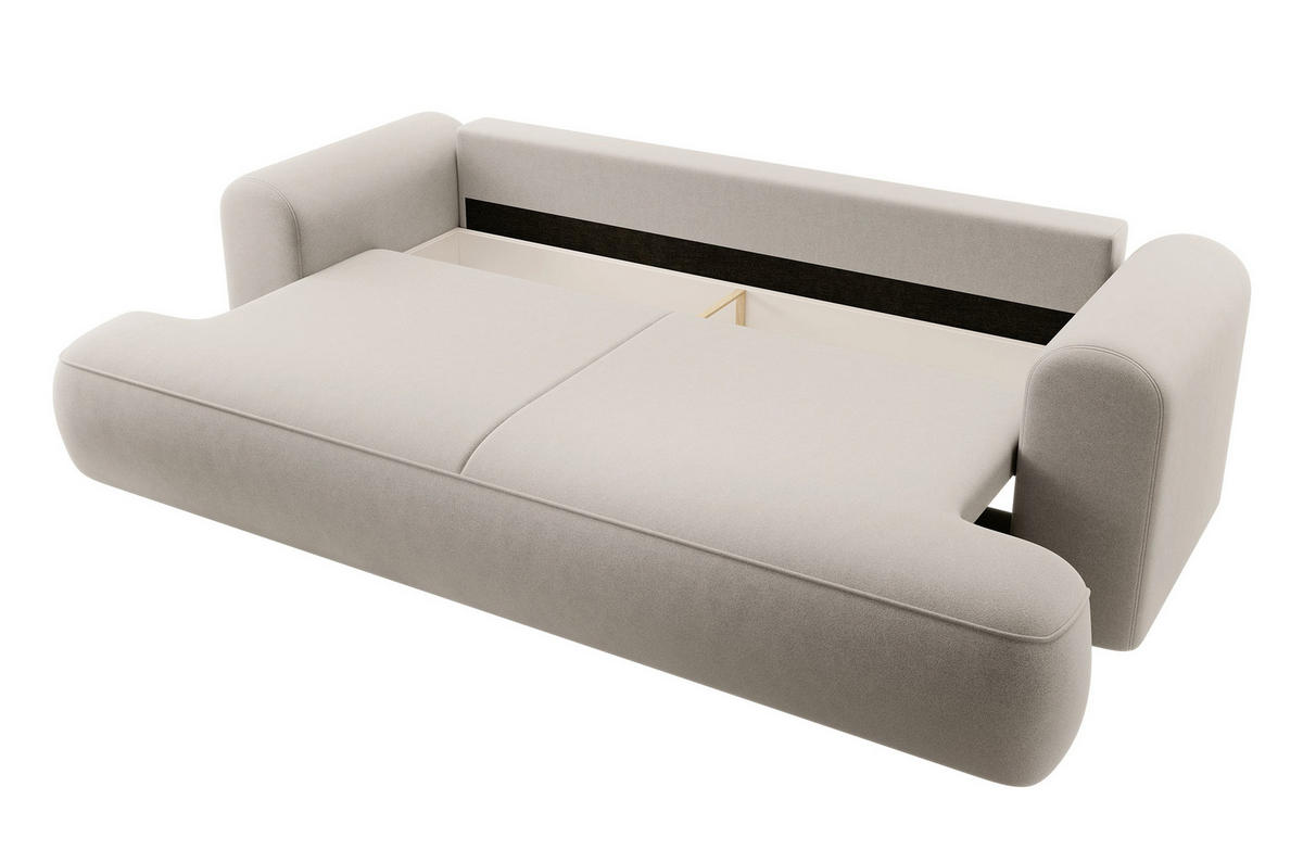 SCHLAFSOFA Ovo Cremeweiß Velours - Creme, Textil (250/98/110cm) - Selsey