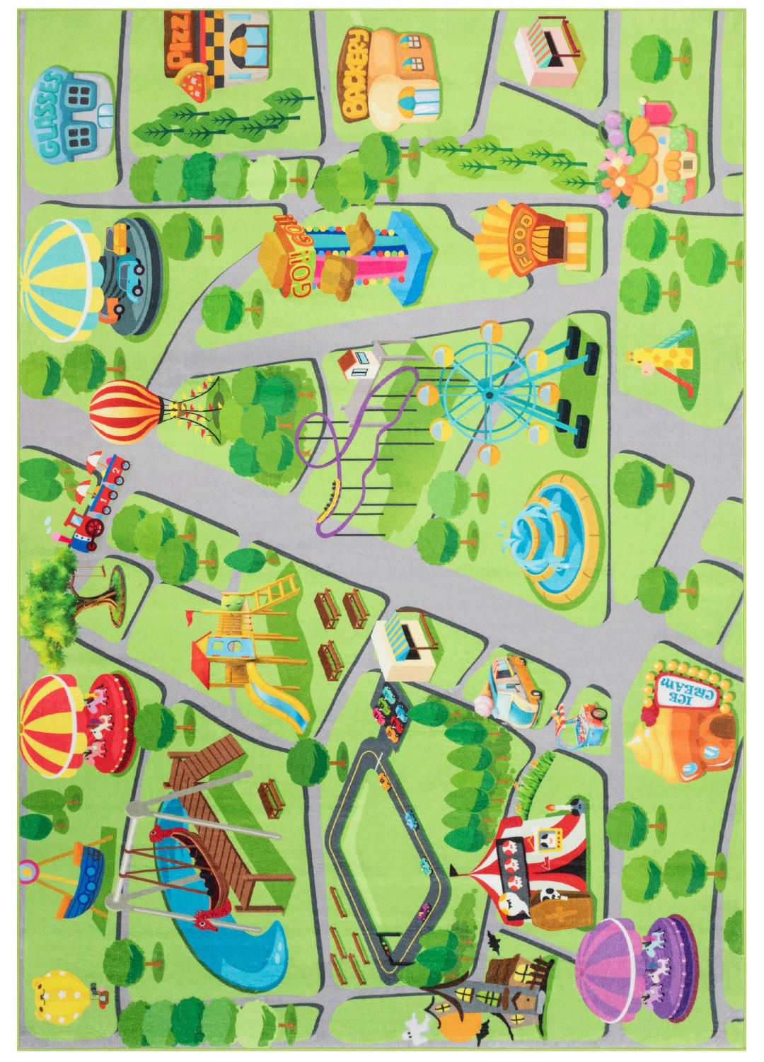 KINDERTEPPICH KIDS Grün Spielteppich 140/200 cm - Grün, Textil (140/200cm) - Tapiso