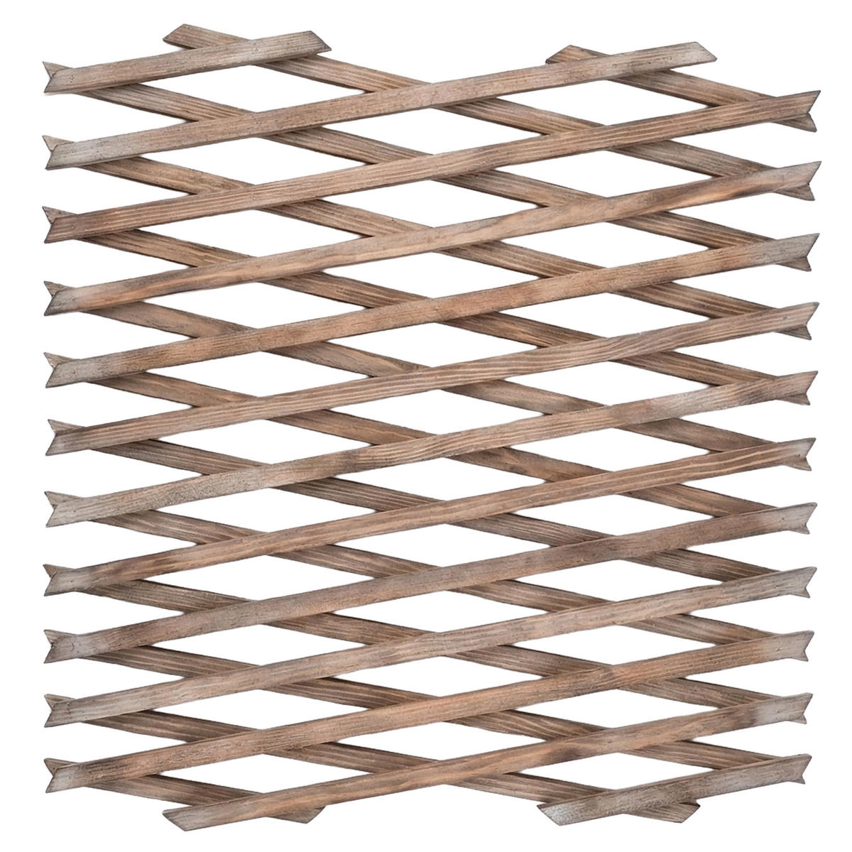 3XMŘÍŽ - hnědá, dřevo (45/270/1.5cm) - Relaxdays