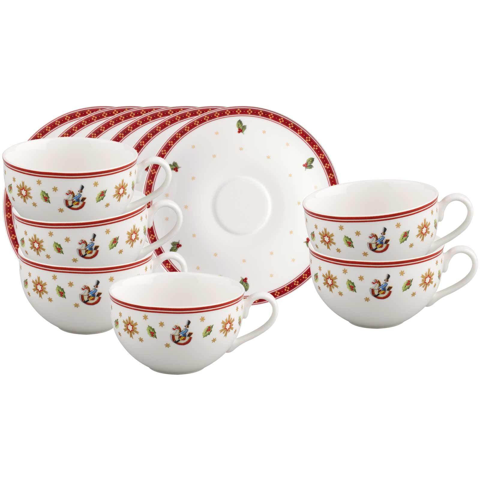KAFFEETASSEN MIT UNTERTASSEN Toy's Delight weiß 170 ml 12er Set - Weiß, Keramik (16.7/8/16.7cm) - Villeroy & Boch
