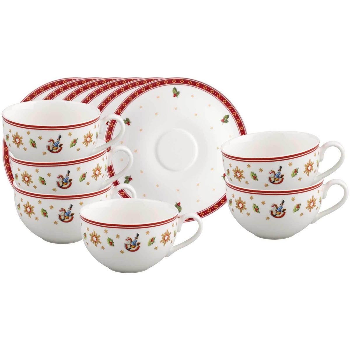 KAFFEETASSEN MIT UNTERTASSEN Toy's Delight weiß 170 ml 12er Set - Weiß, Keramik (16.7/8/16.7cm) - Villeroy & Boch