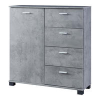 SIDEBOARD Döbritz - Grau, Holzwerkstoff (80/84/28cm) - [en.casa]