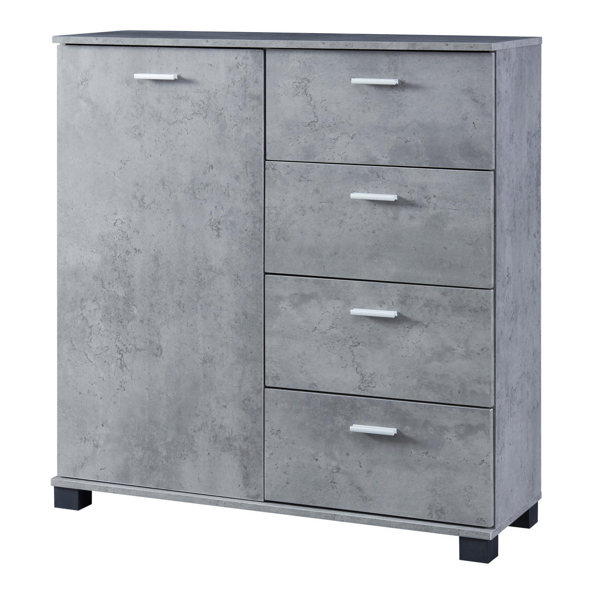 SIDEBOARD Döbritz - Grau, Holzwerkstoff (80/84/28cm) - [en.casa]
