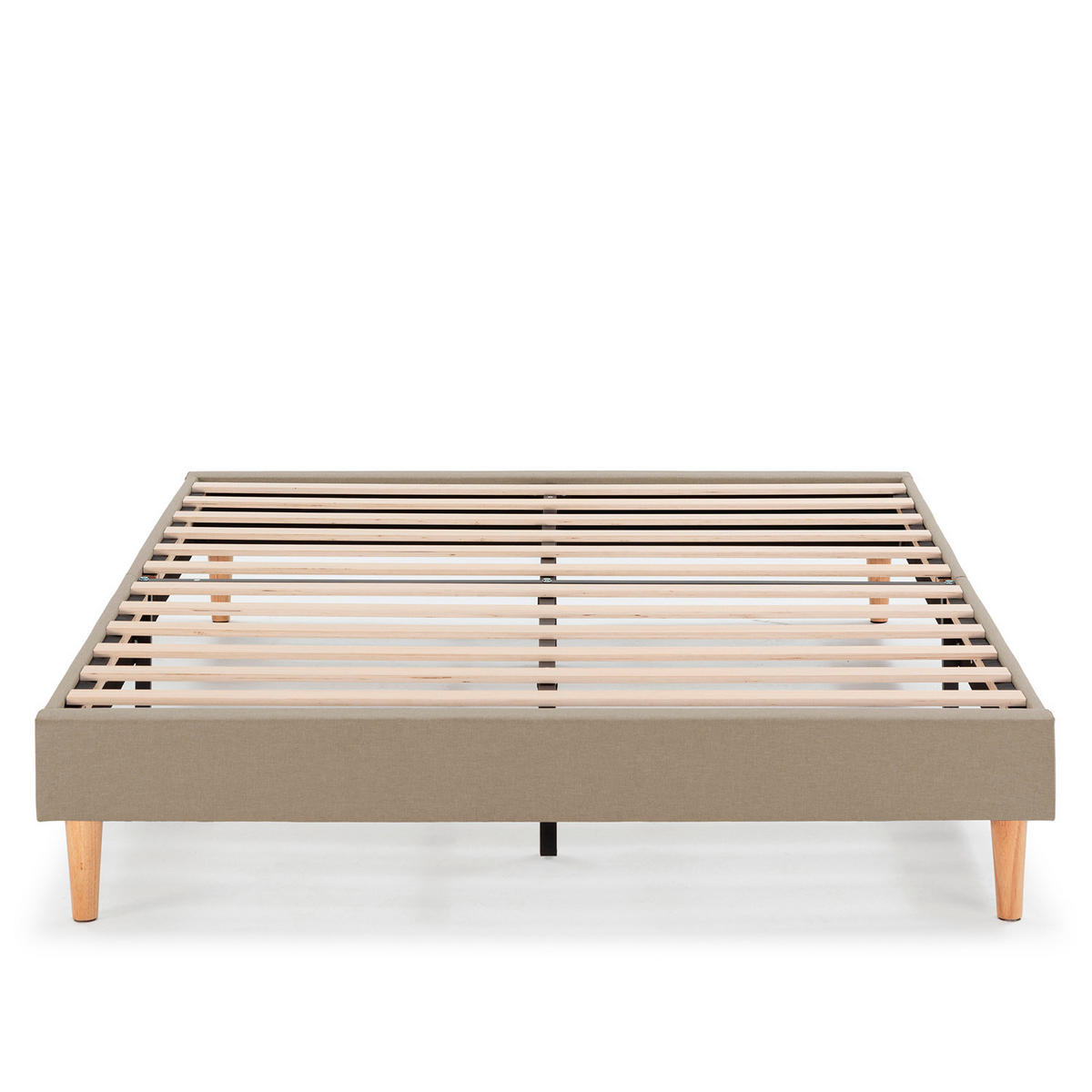 POLSTERBETT + kopfteil 140x190 cm Aura, Beige - Beige, Textil (190/140/90cm) - VS Venta-stock
