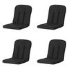 GARTENSTUHLKISSEN Rippe 94/48 cm 4er-Set - Schwarz, Textil (48/5/94cm) - Madison