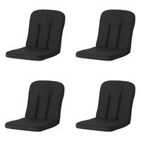 GARTENSTUHLKISSEN Rippe 94/48 cm 4er-Set - Schwarz, Textil (48/5/94cm) - Madison