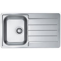 KÜCHENSPÜLE 86x50cm Edelstahl Einbauspüle Line 20 Schrank ab 45 cm - Edelstahlfarben, Metall (50/16/86cm) - Alveus